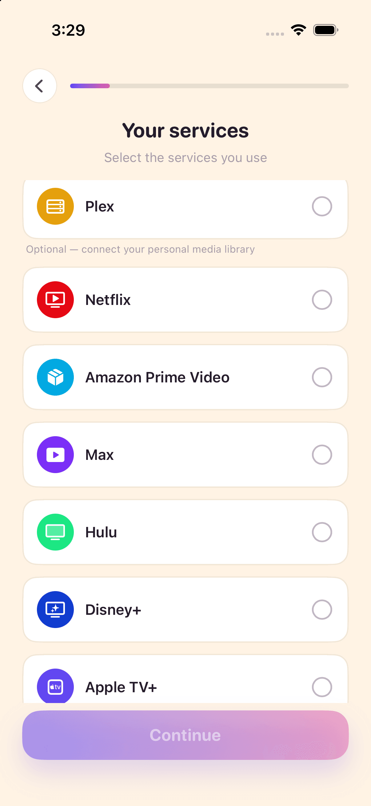 Moodie app screen